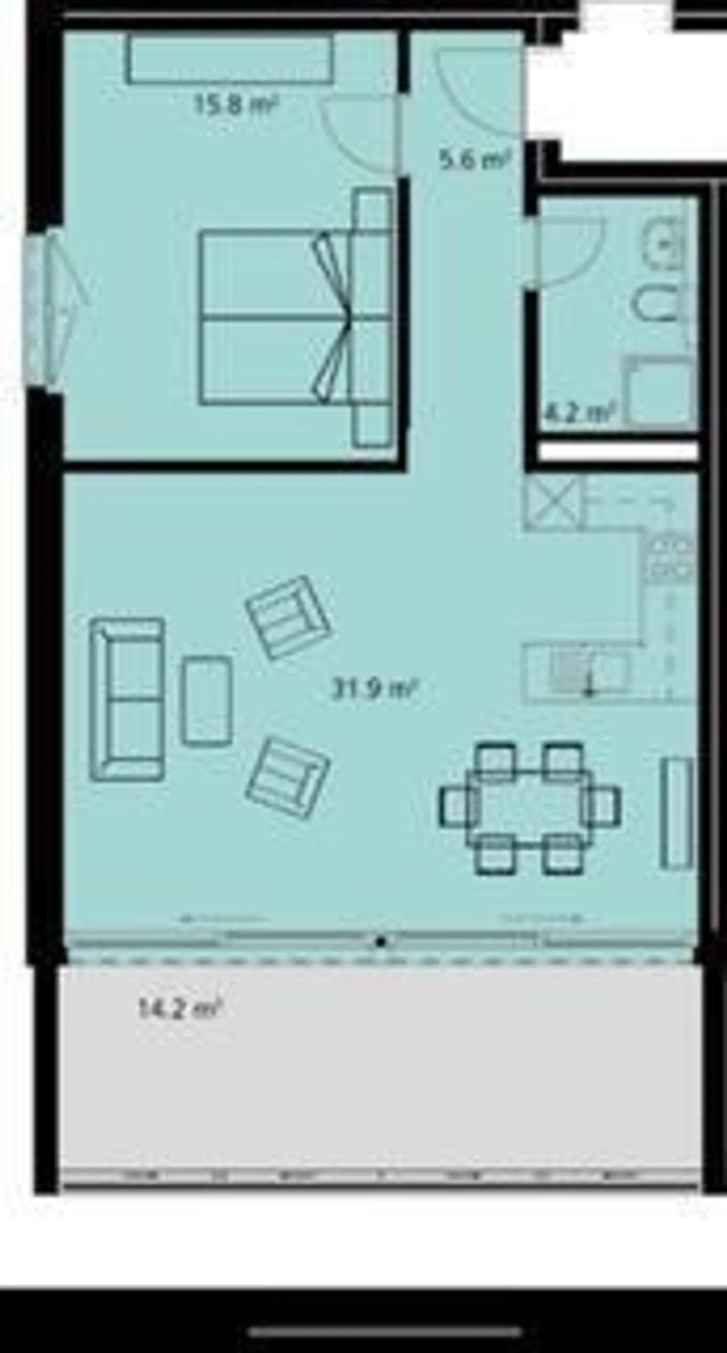 Appartement lumineux de 2,5 pièces avec piscine et espace bien-être - Photo 12 sur 12