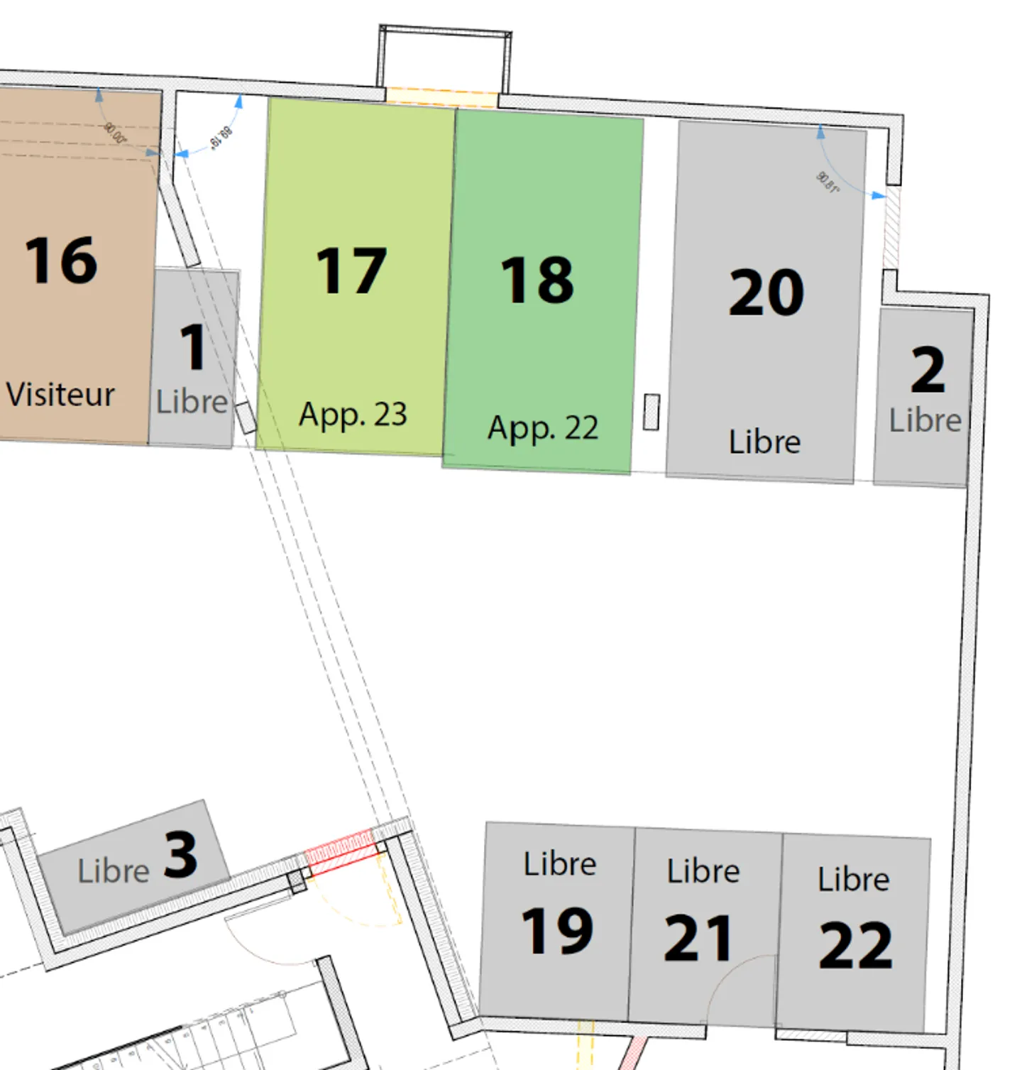 Parkplatz für Motorrad Nr. 01 im Untergeschoss - Foto 1 von 1