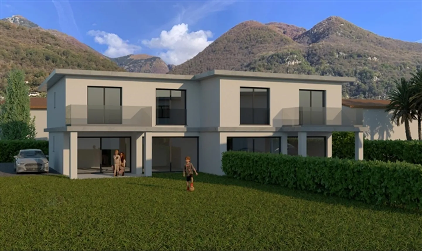 Casa a schiera in fase di costruzione con ampio giardino - Foto 1 di 7