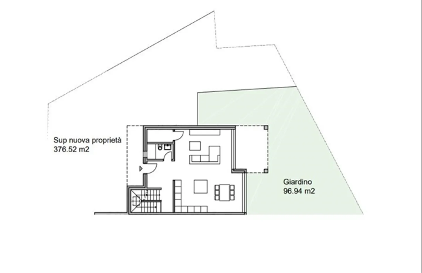 Casa a schiera in fase di costruzione con ampio giardino - Foto 5 di 7