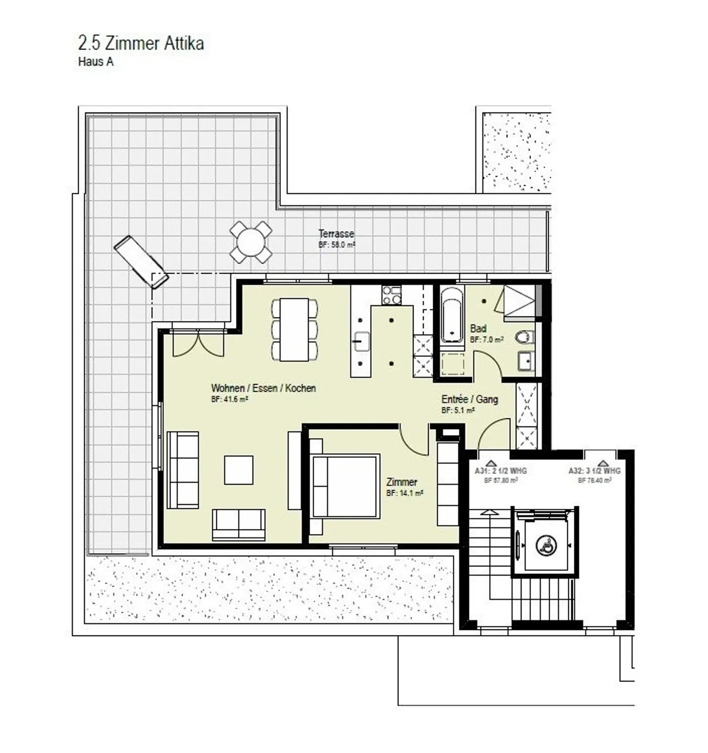 Moderno appartamento attico di 2,5 stanze con vista impressionante - Foto 1 di 7