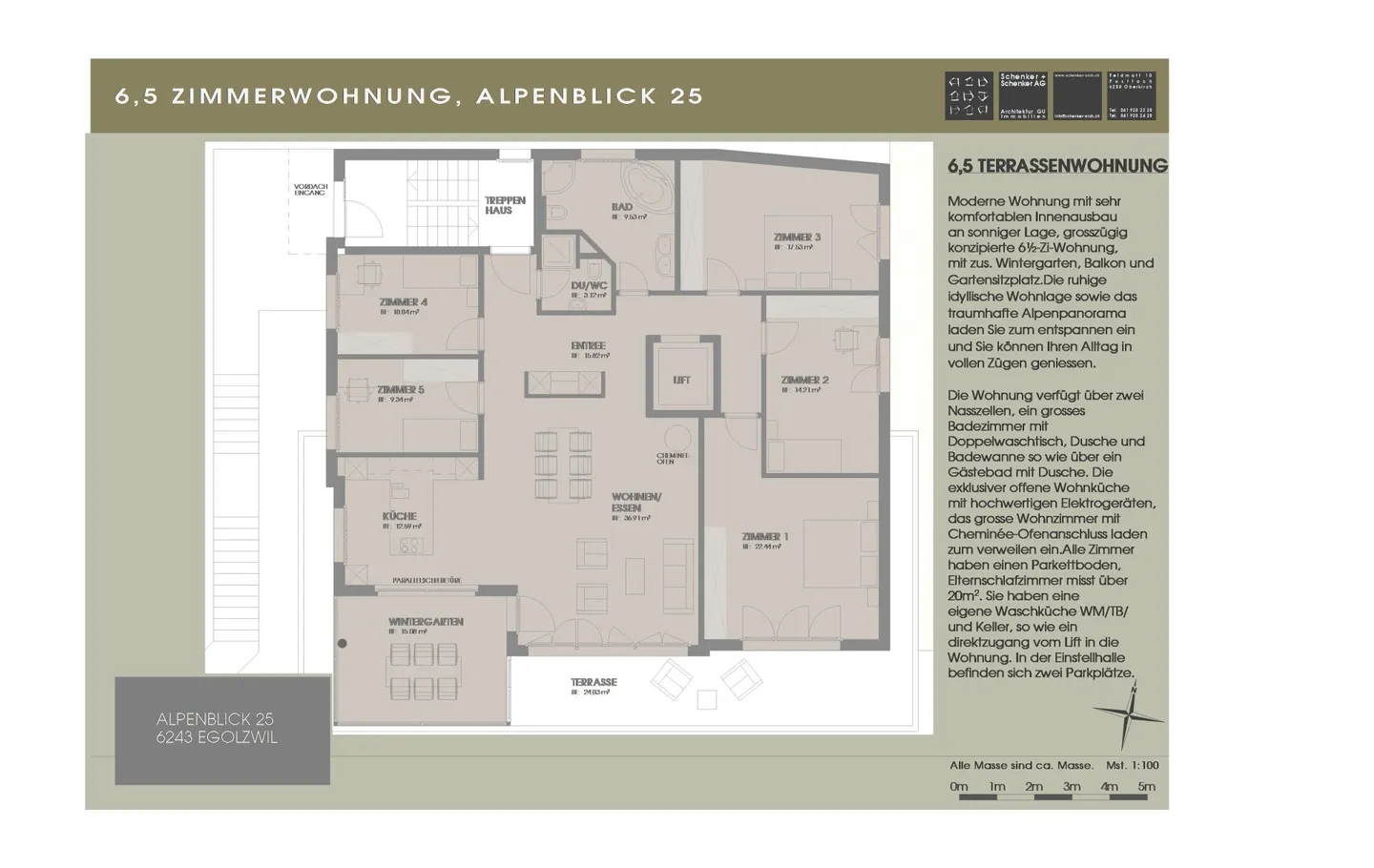 Exklusive Terrassenwohnung mit Bergblick - Foto 9 von 10