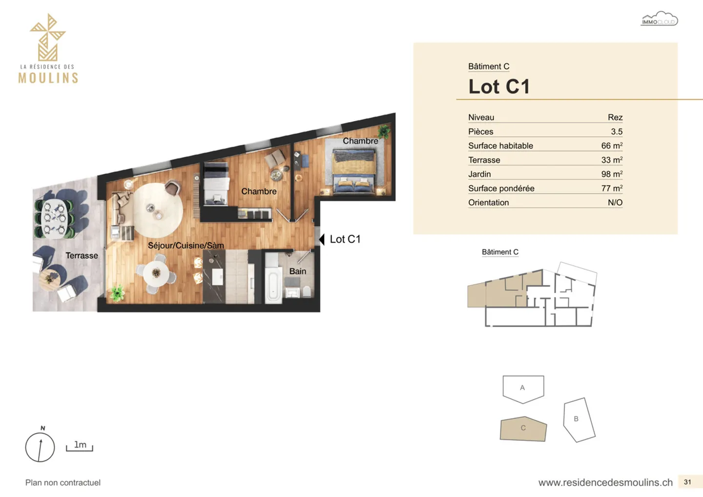 Privater Garten von 98m2 und Terrasse! - Foto 2 von 14