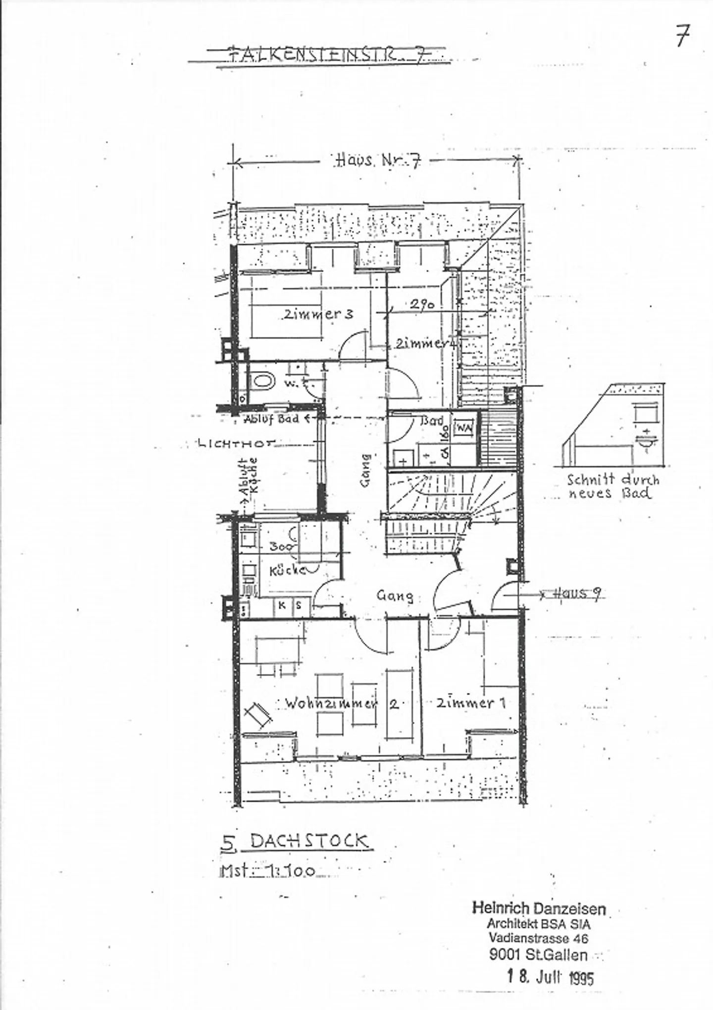 Charming 4-room apartment with roof terrace near the cantonal hospital - Photo 5 of 5
