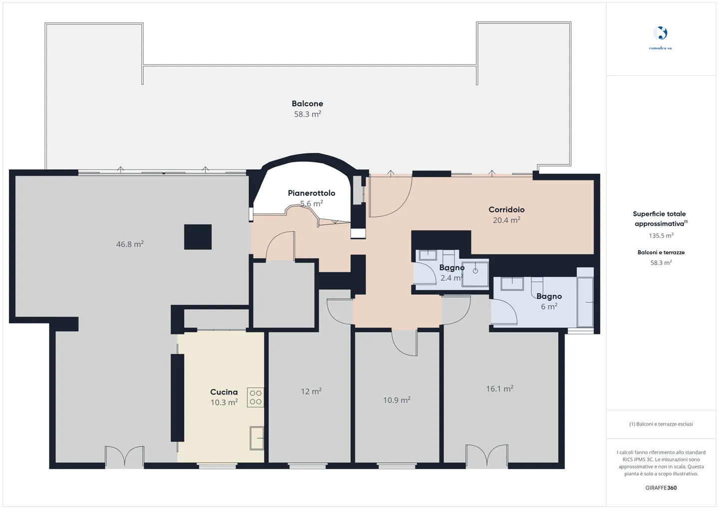 PREGASSONA - ATTIC LUMINEUX AVEC 6 CHAMBRES À LOUER - Photo 11 sur 11