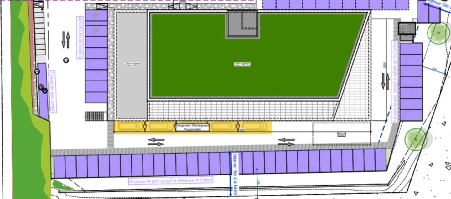 Vaud ateliers et halles de production de plain pied, 2'000 à 4'700 m2, projet de construction à louer à Bussigny - Photo 1 sur 4