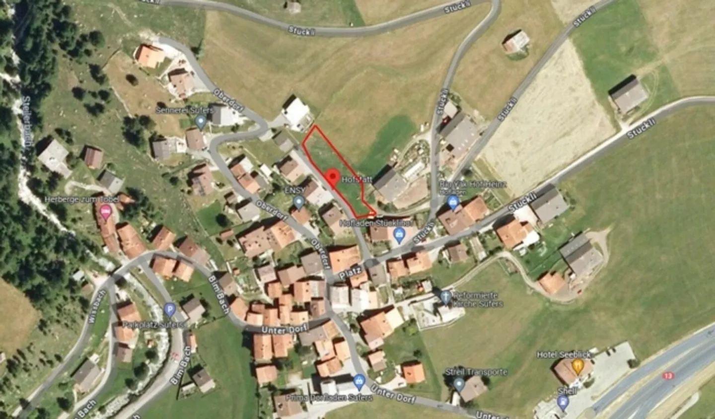 SUFERS (RÉGION VIAMALA) - TERRAIN 1241 m2 ENTIÈREMENT ÉQUIPÉ - Photo 1 sur 6