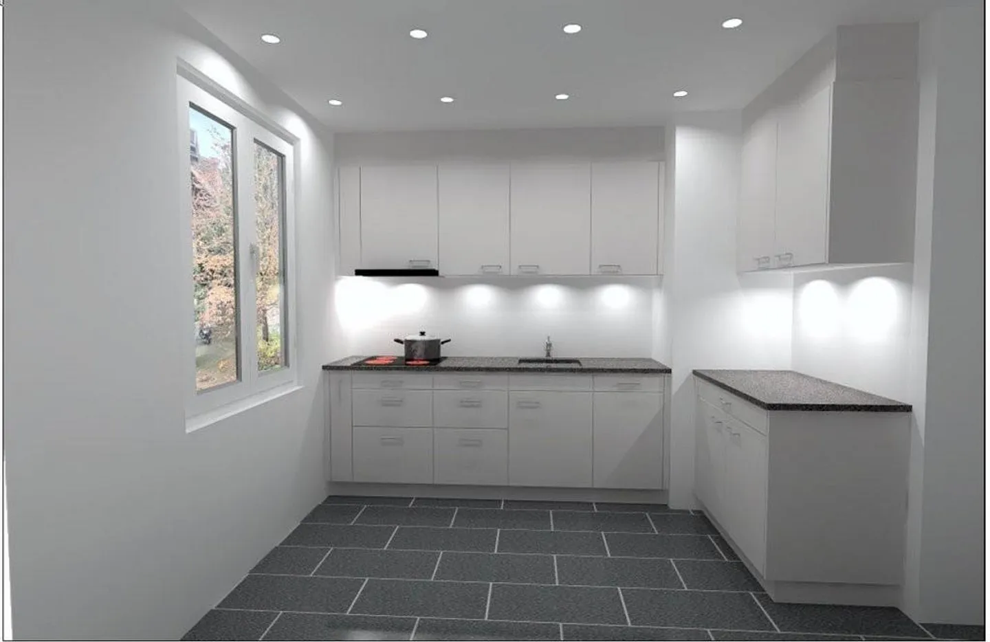 Première location / appartement rénové de 3,5 pièces au 1er étage avec balcon - Photo 4 sur 4