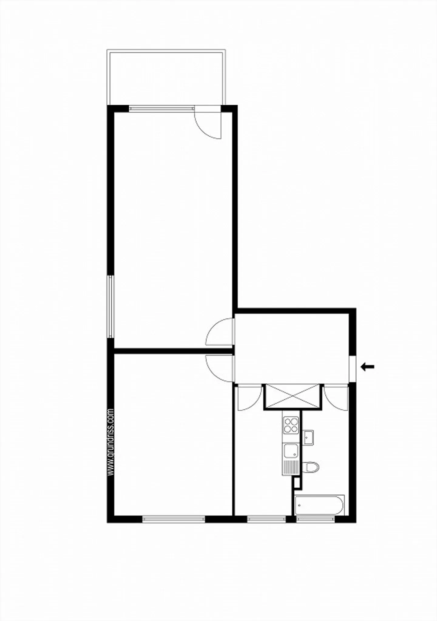 2.5-room apartment with balcony and good public transport connection - Photo 7 of 7