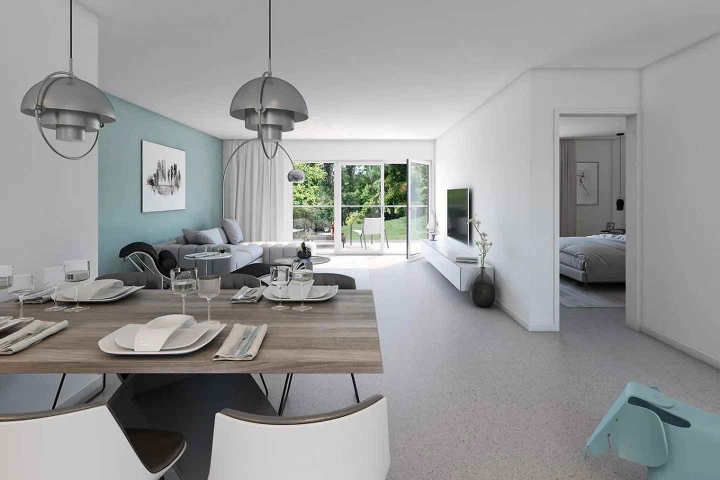 Modernes Apartment mit Sitzplatz - Foto 1 von 5