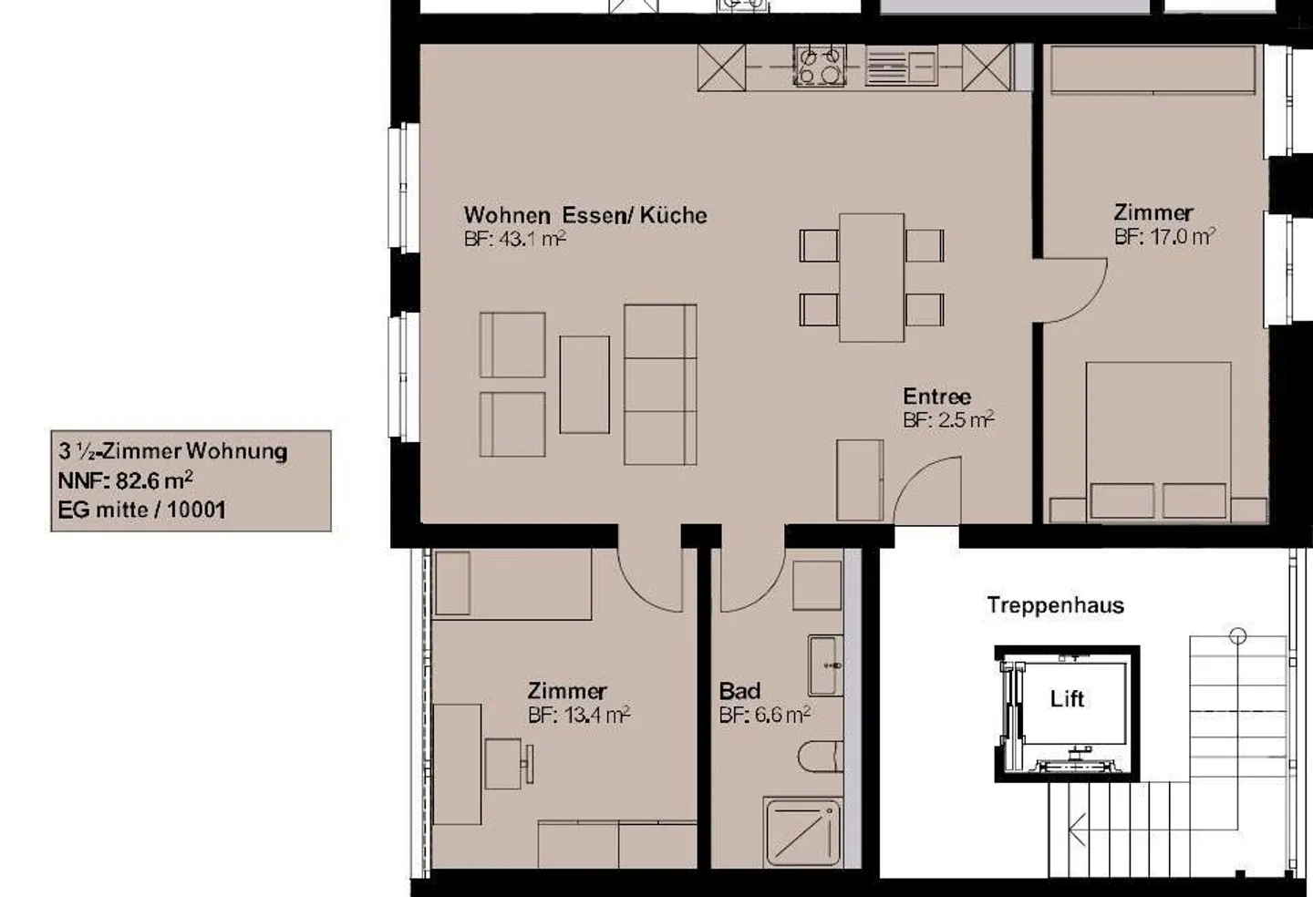 3.5 Room Apartment - Photo 7 of 7