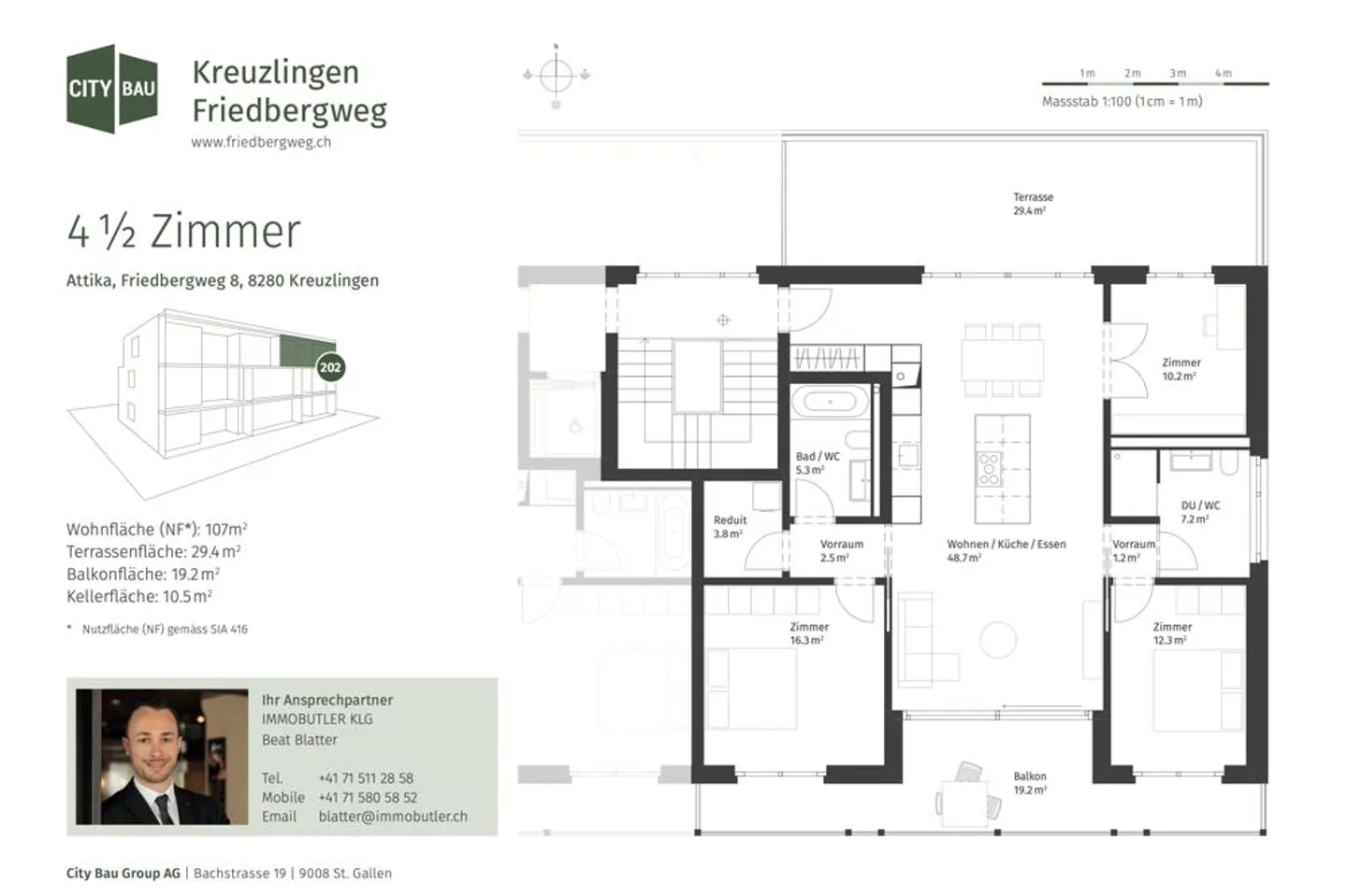 Moderne Attikawohnung mit Seesicht - Foto 9 von 9