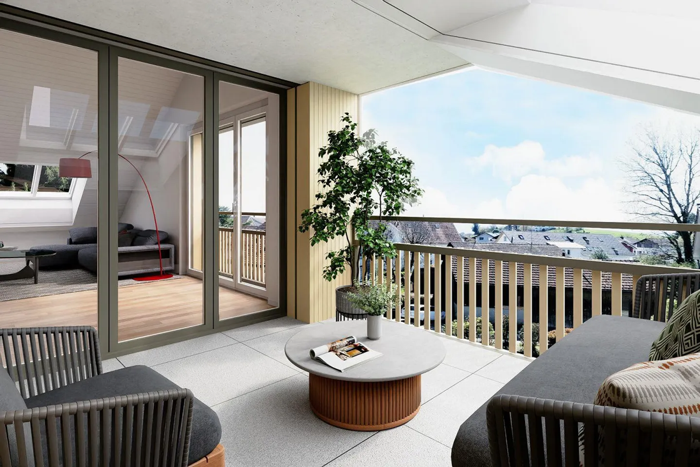 2,5 stanze pianificate, 3,5 stanze possibili – Appartamento mansardato con vista - Foto 1 di 10