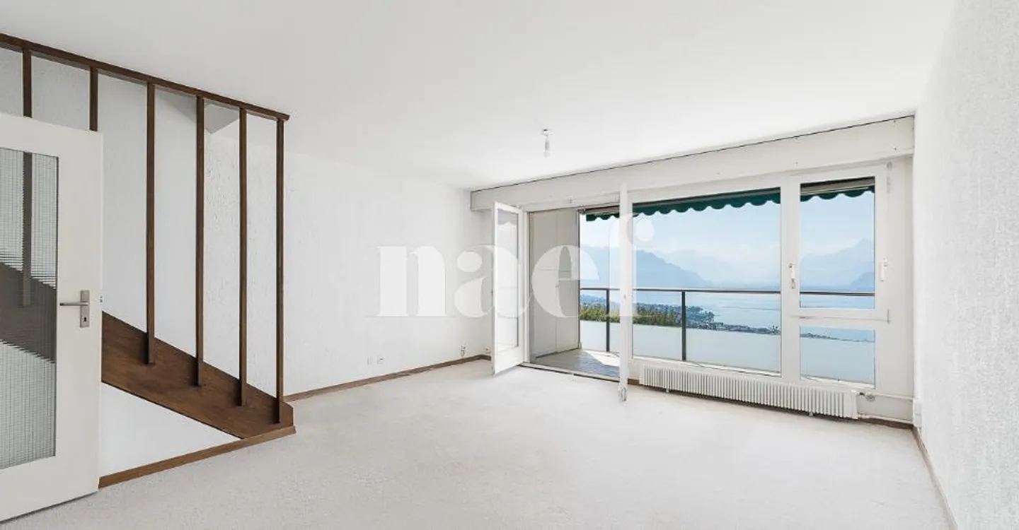 4.5-room duplex apartment with panoramic lake view for sale in Chardonne - Photo 4 of 12