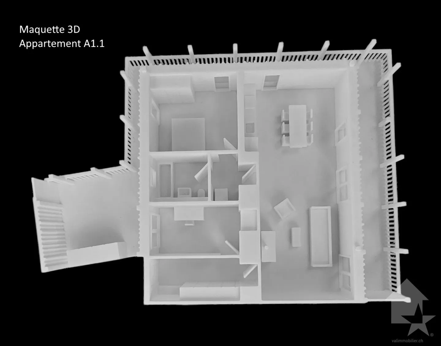 Monthey, La Kaazelle letzte 3.5 Zimmer - Foto 10 von 13
