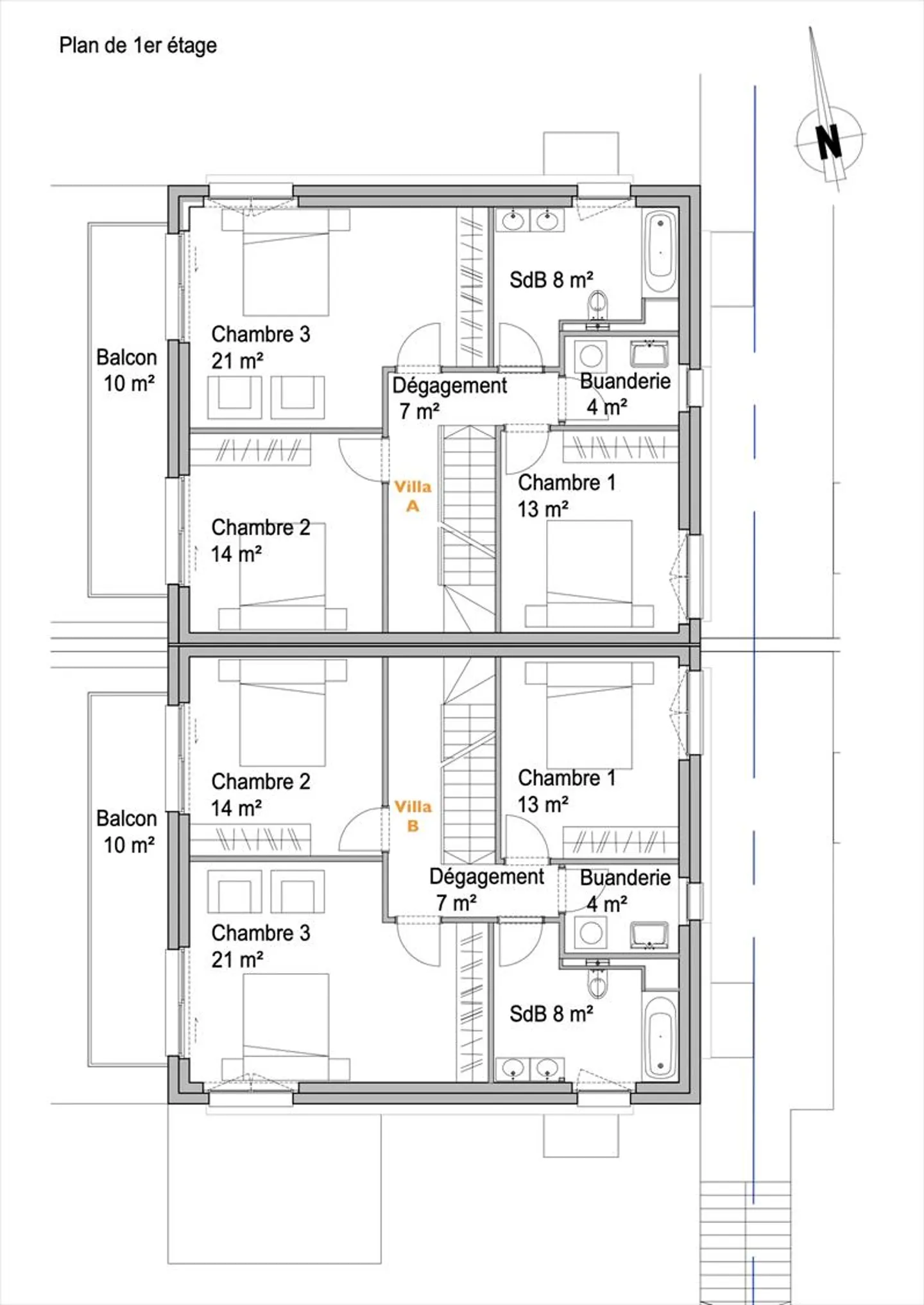 Magnificent 5.5 room semi-detached villa in Le Mont-sur-Lausanne (Lot A) - Photo 7 of 9