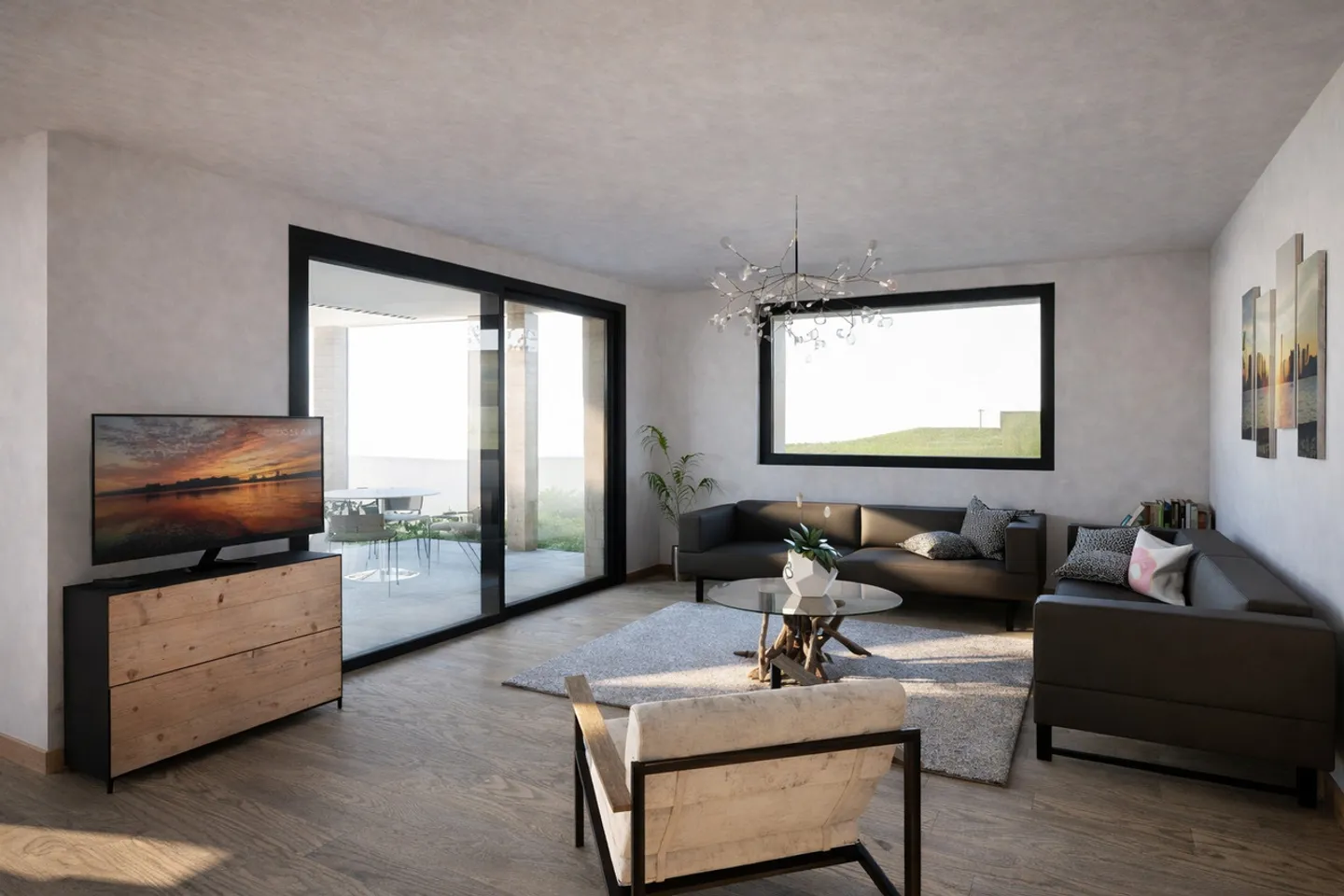 Appartement alpin moderne avec terrasse - Photo 2 sur 8