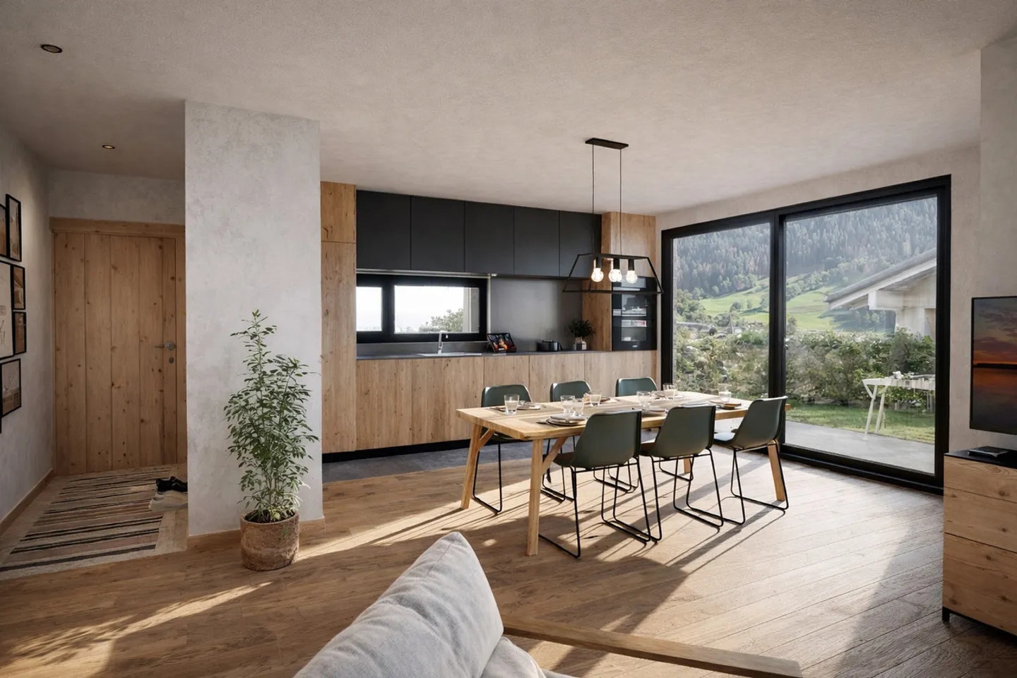 Appartement alpin moderne avec terrasse - Photo 3 sur 8