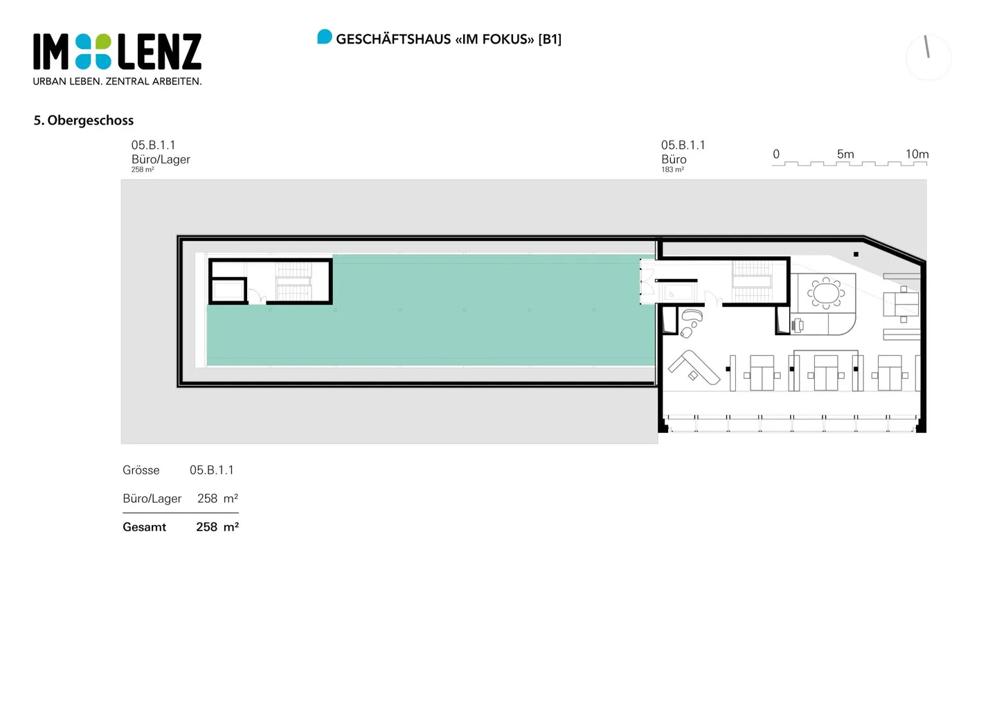 Uffici e spazi di stoccaggio "In Focus" su 258 m² / 5° piano - Foto 9 di 12