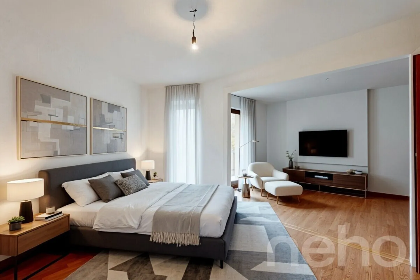 Appartement avec vue panoramique sur le lac et les Alpes, près du centre - Photo 8 sur 12