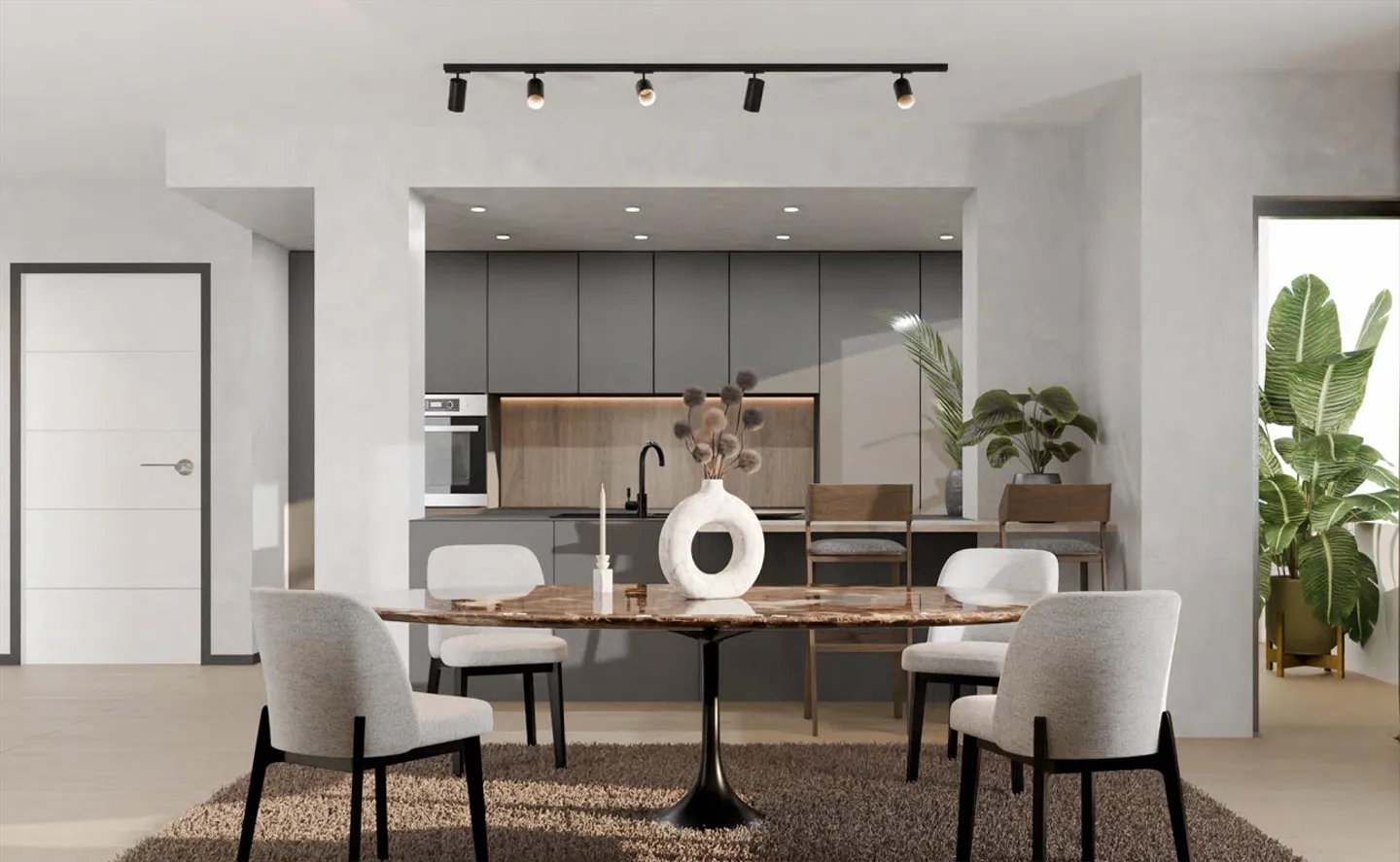 Renovierte 3.5-Zimmer-Wohnung mit 3 Terrassen in Cassarate - Foto 1 von 5