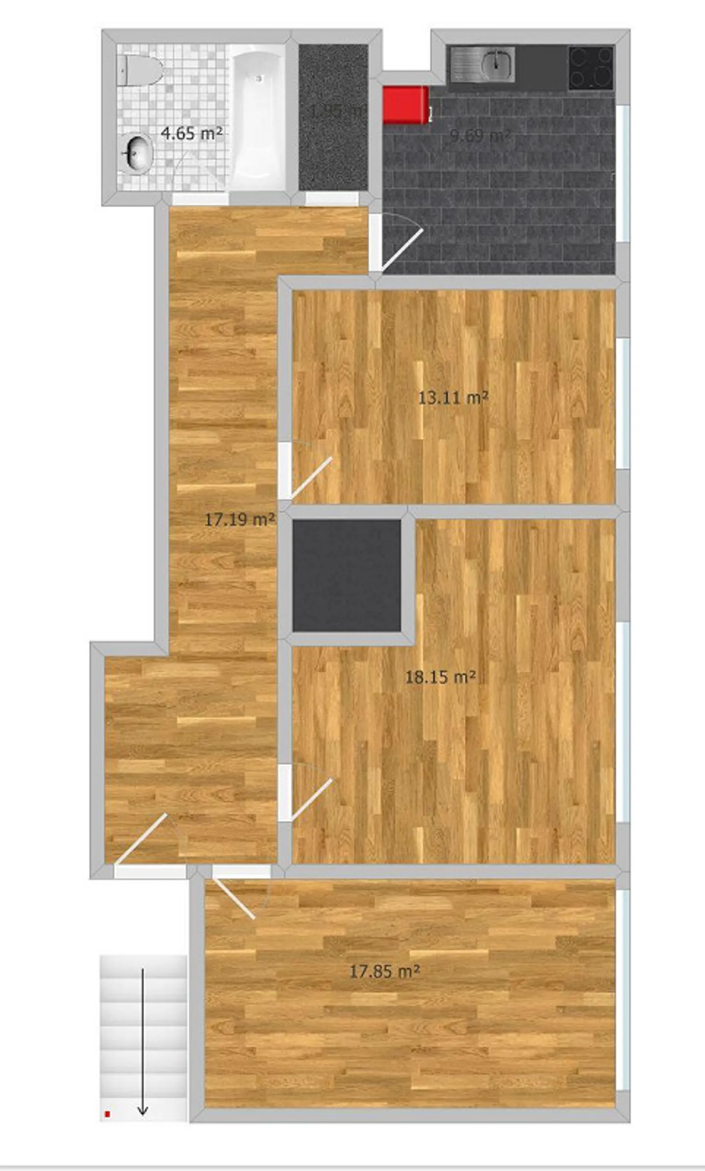 Appartement spacieux et central de 3,5 pièces - Photo 8 sur 8
