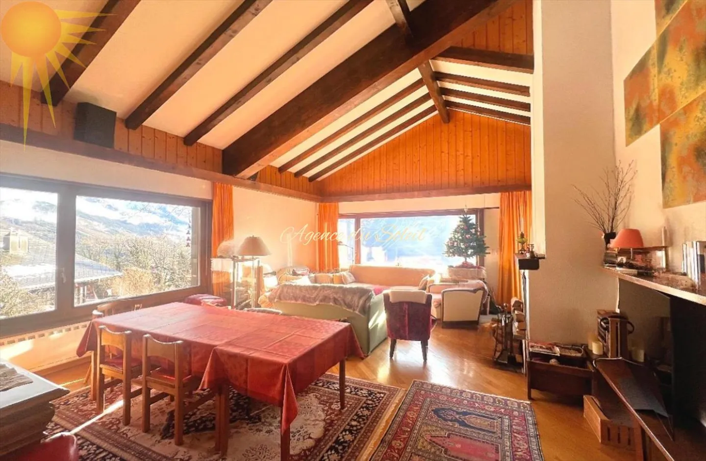 Angenehmes und geräumiges Haus mit 2 Wohnungen (4,5 + 2,5 Zimmer) im Dorf Mollens, 5 Minuten mit dem Auto von Crans-Montana entfernt! - Foto 4 von 13