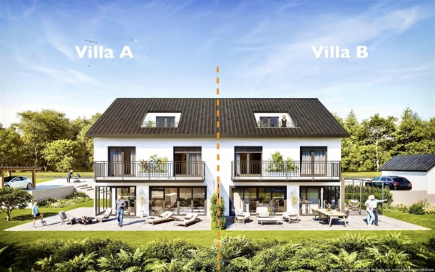 Magnificent 5.5 room semi-detached villa in Le Mont-sur-Lausanne (Lot A) - Photo 2 of 9