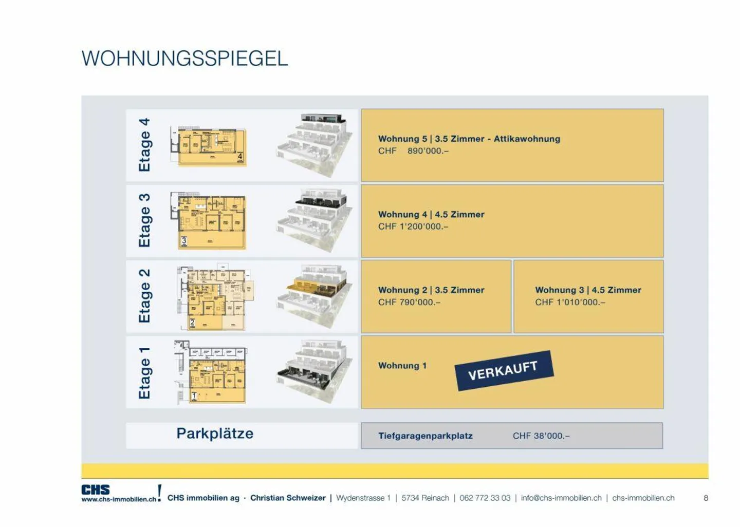 WG4 | 4.5-Zimmer-Terrassenwohnung an sonniger, zentraler Lage - Foto 6 von 7