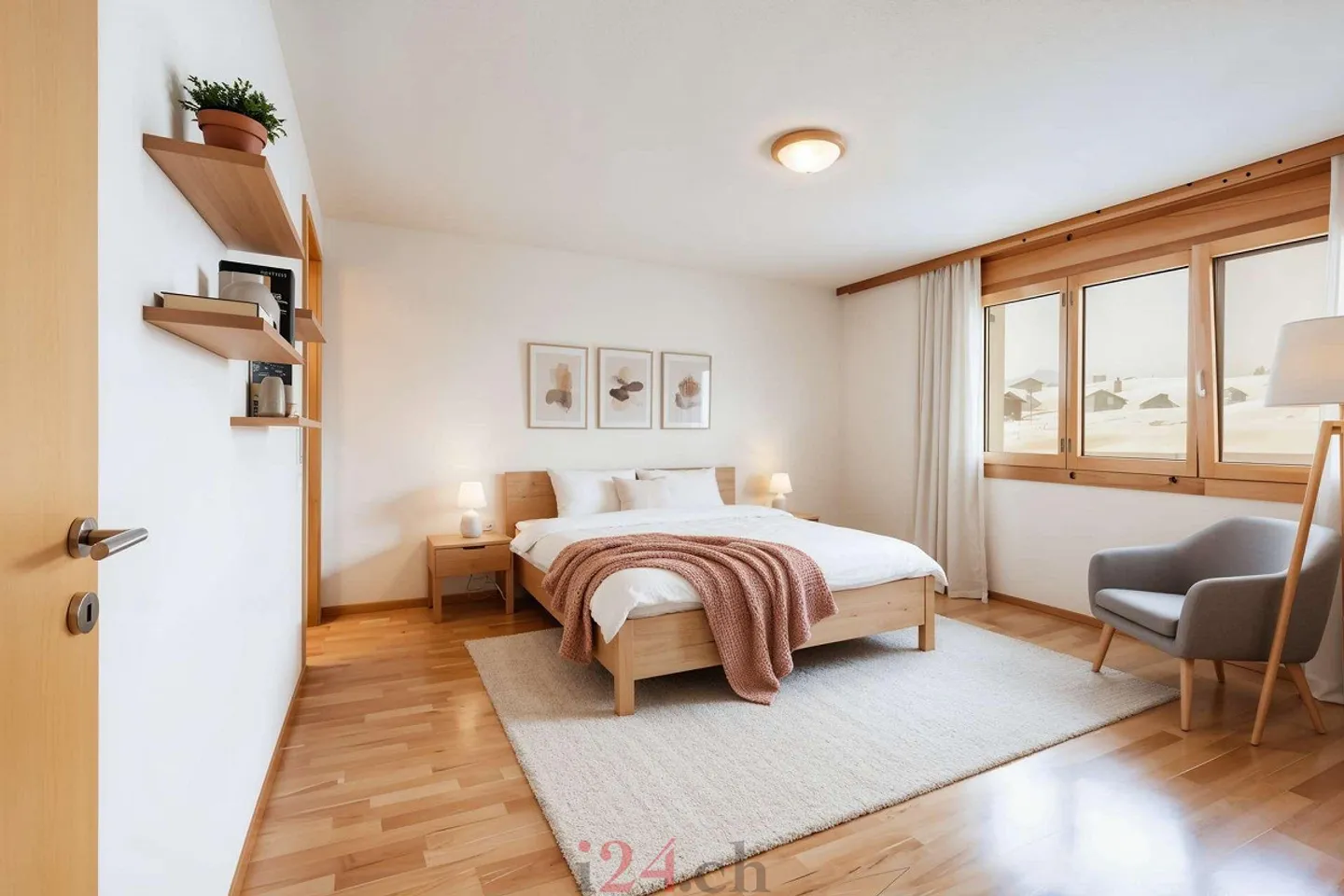 Lichtdurchflutete 4.5-Zi-Wohnung mit Seesicht und Alpenpanorama - Foto 7 von 12