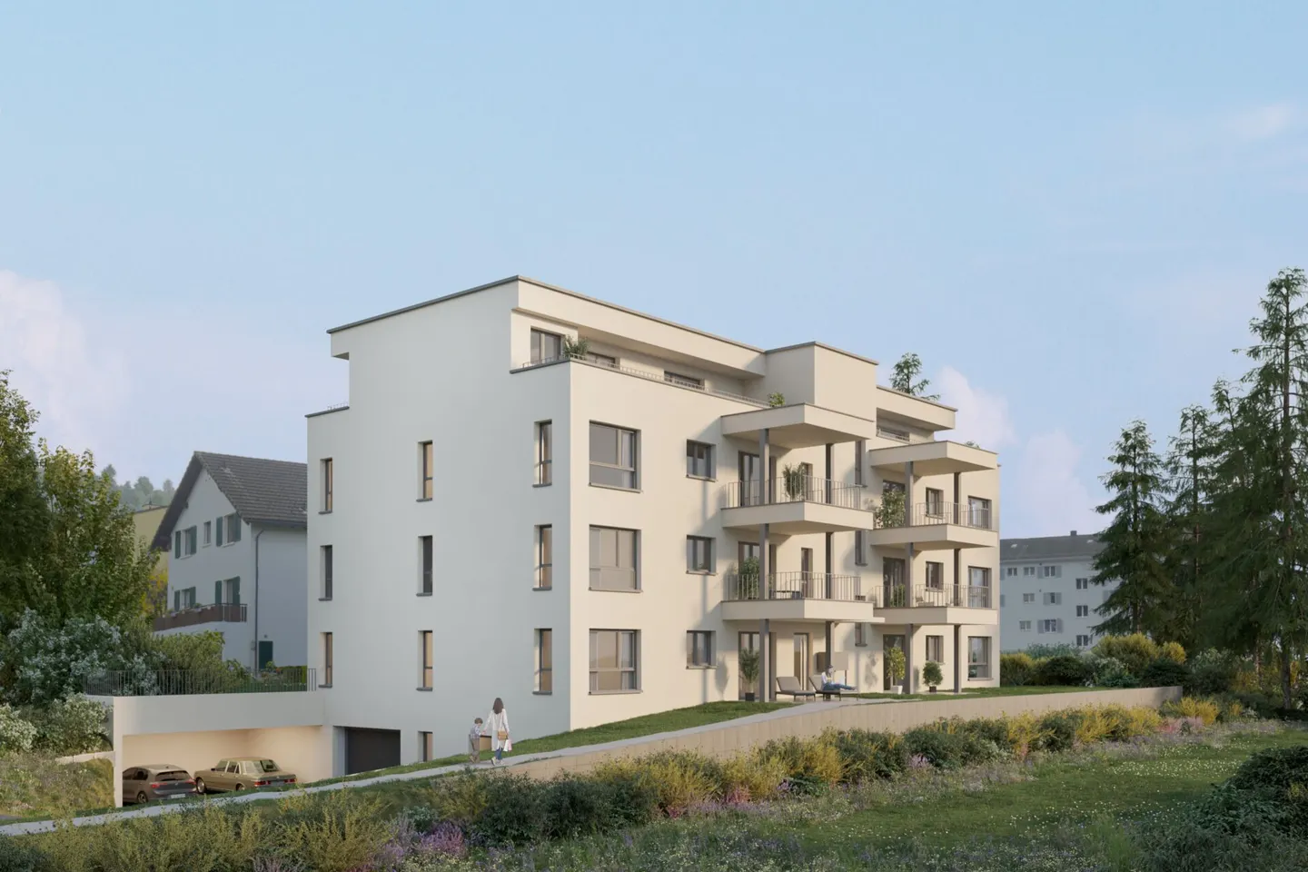 Moderno appartamento giardino in nuova costruzione in una posizione panoramica - Foto 2 di 5
