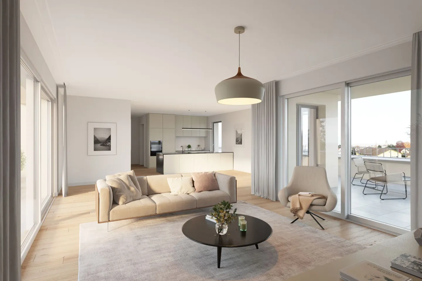 Moderno appartamento giardino in nuova costruzione in una posizione panoramica - Foto 4 di 5