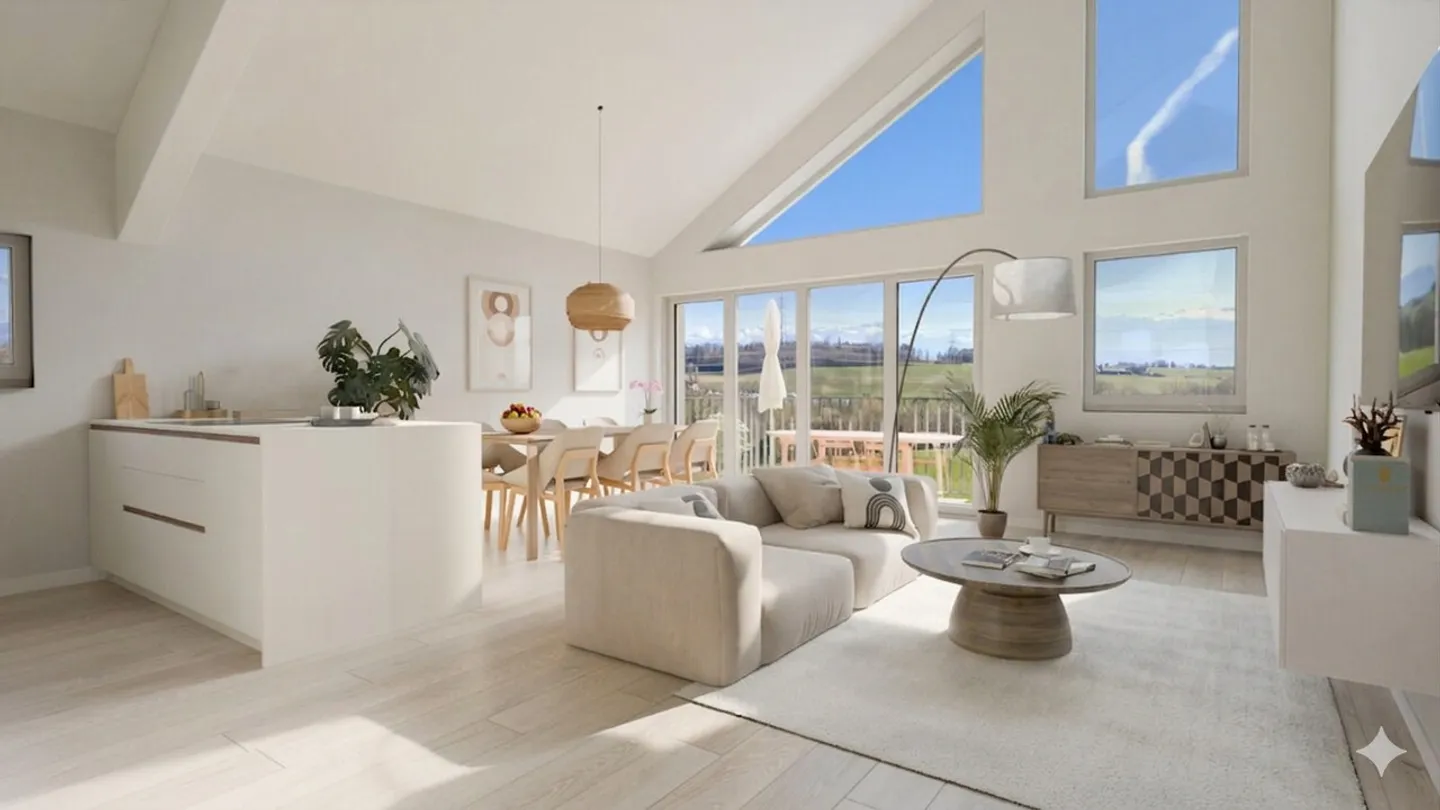 New: Light-filled penthouse with panoramic view - Photo 1 of 5