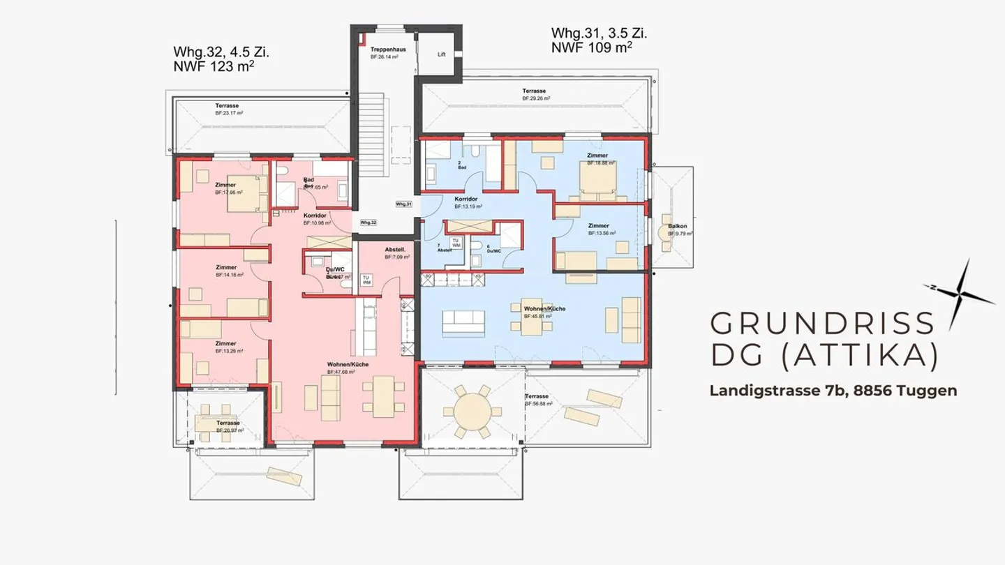 Première location - Appartement penthouse exclusif de 3,5 pièces avec vue - Photo 5 sur 12