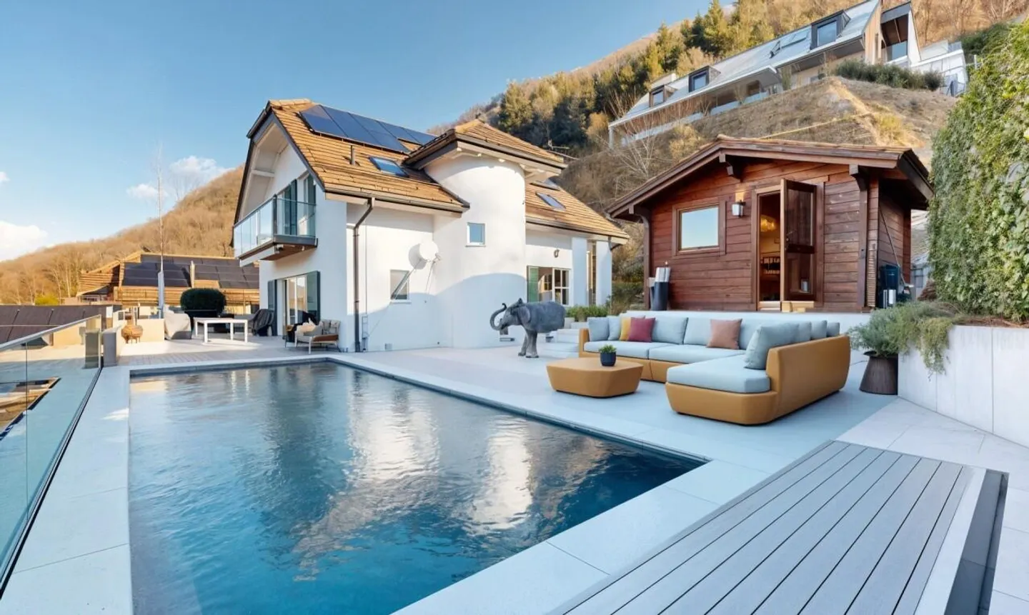 Stunning individual house with panoramic lake view in Blonay - Photo 8 of 11