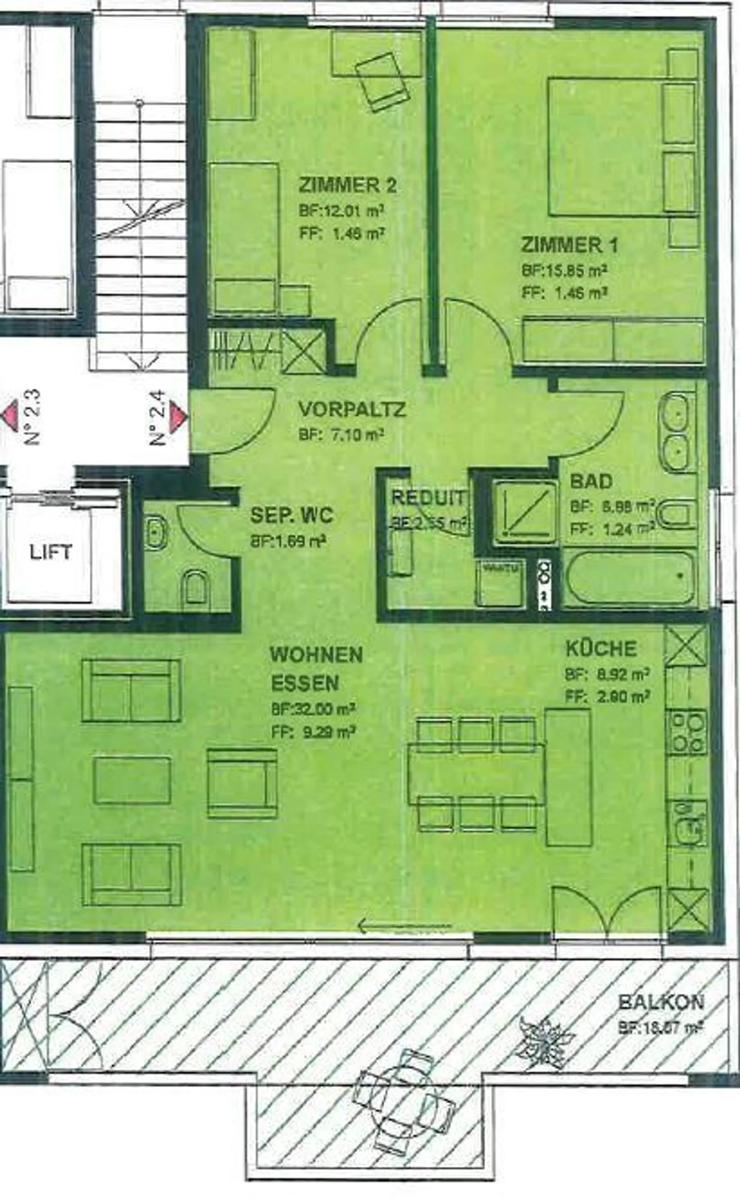 Beautiful bright 3.5-room apartment on the ground floor - Photo 7 of 7