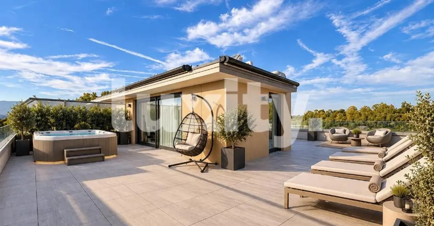 Magnifique attique en duplex avec rooftop et vue lac - Photo 1 sur 4