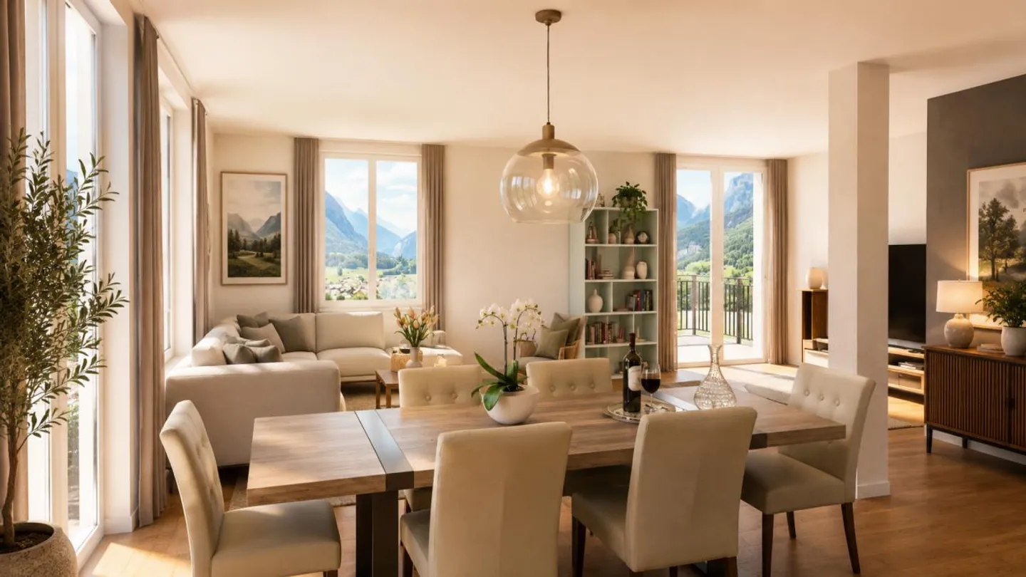 Newly built 3.5-room apartment No. 3 with south balcony - Schönbühl 360° Wilderswil - Photo 8 of 10