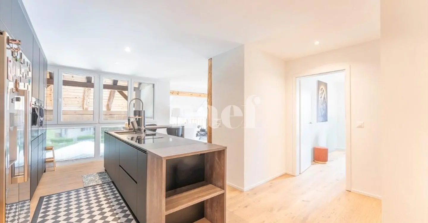 Wunderschöne 4,5-Zimmer-Wohnung mit großer Terrasse zu verkaufen in Posieux - Foto 3 von 9