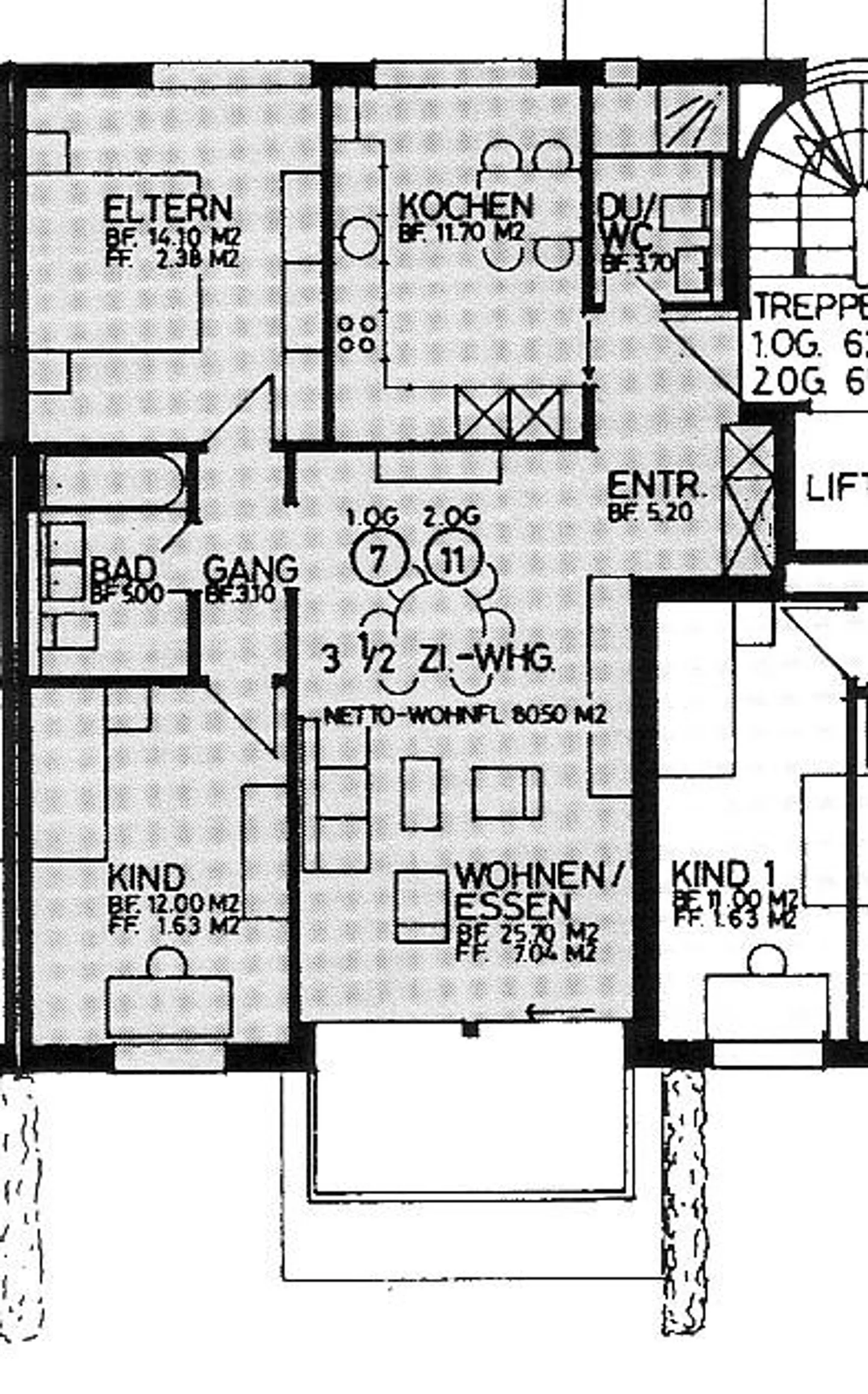 Grosszügige, sonnige 3 1/2 Zi-Wohnung 1.OG - Foto 11 von 11