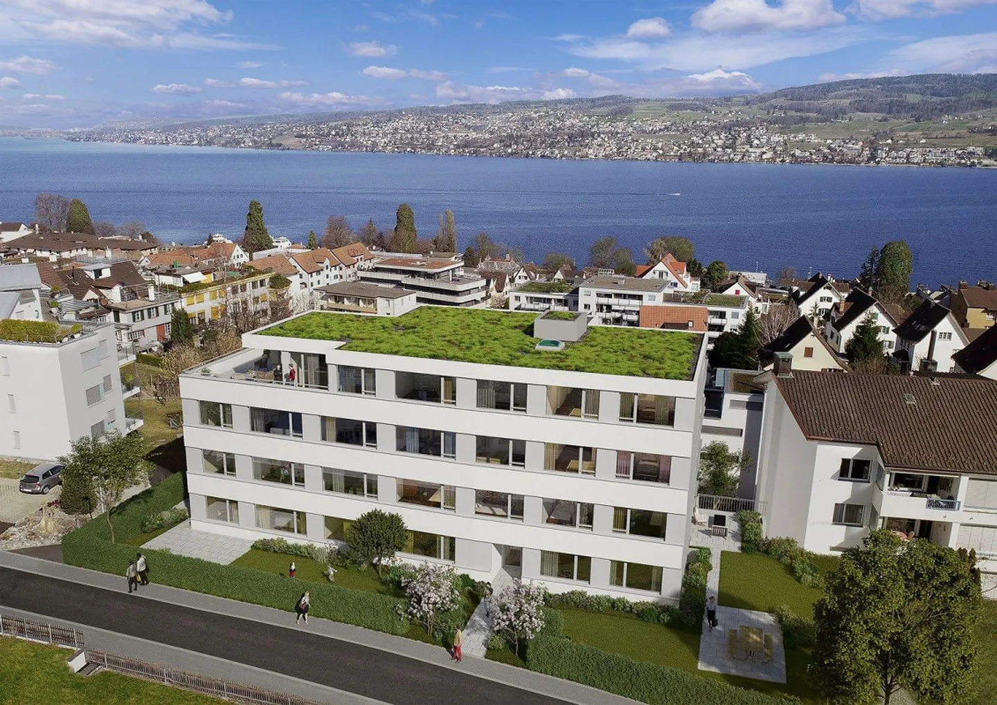 Moderno appartamento di 2,5 stanze con vista lago - Foto 2 di 3