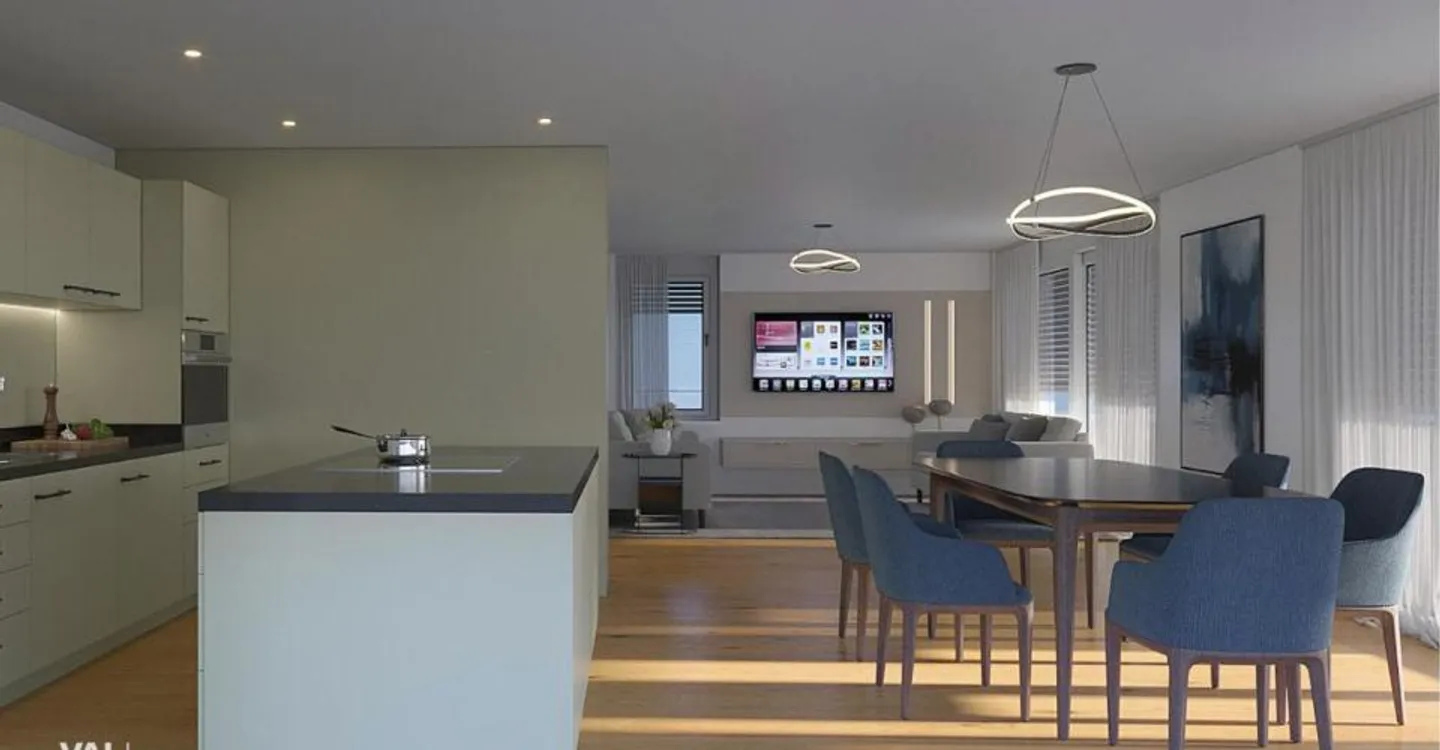 Living above the rooftops of Brig-Glis: Spacious 141 m2 penthouse with style - Photo 5 of 8