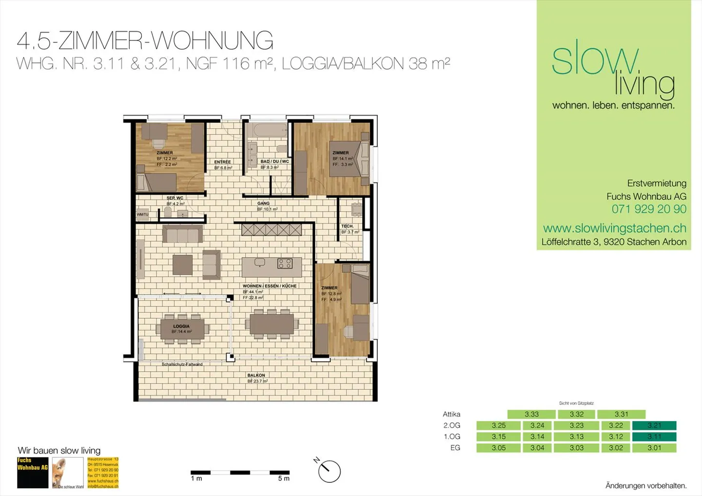 Appartement 4.5 pièces plein de charme, de soleil et d'espace - Photo 10 sur 10