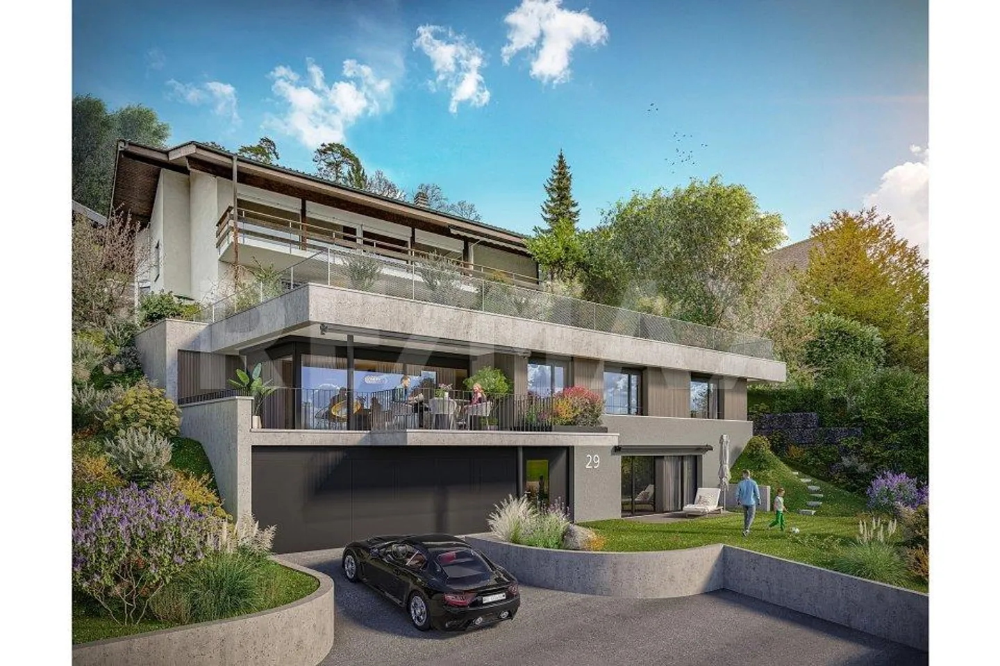 Nouvelle construction avec espace de conception - Vue de rêve sur le lac et les montagnes - Photo 8 sur 8