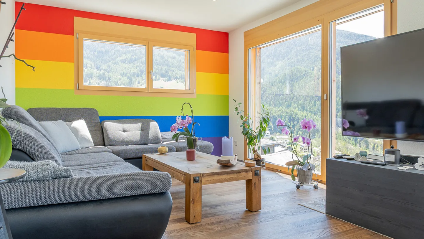 Moderno appartamento di 4,5 stanze con vista ottimale a Bürchen - Foto 6 di 13