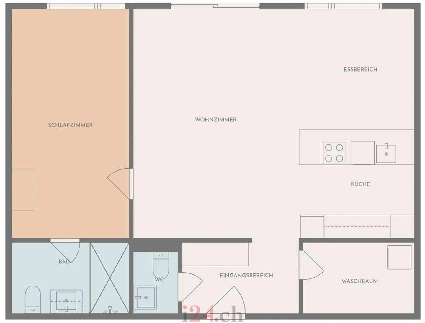 Moderno appartamento giardino 2.5 locali in posizione centrale a Siebnen SZ - Foto 14 di 14
