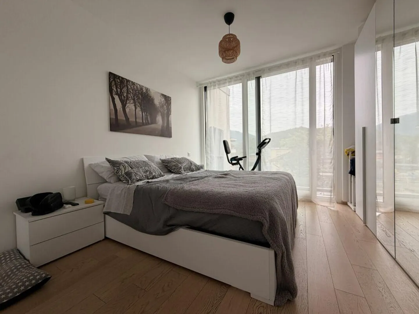 AGNO · APPARTEMENT SPACIEUX ET MODERNE DE DEUX PIÈCES AVEC TERRASSE PANORAMIQUE - Photo 5 sur 12