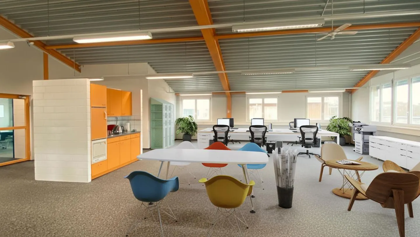 Bureau dans un style loft avec une vue imprenable sur les montagnes - Photo 1 sur 6