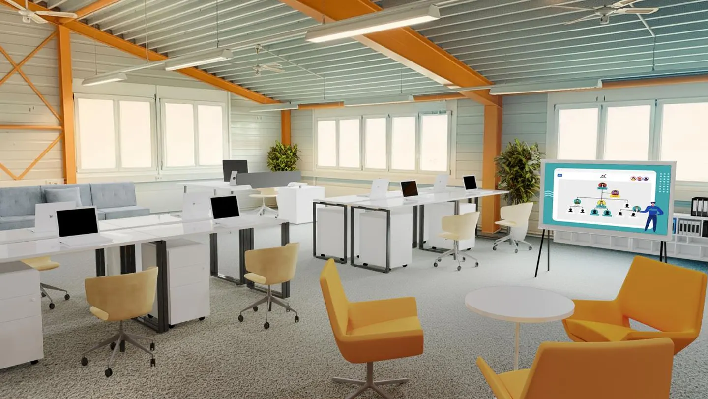 Bureau dans un style loft avec une vue imprenable sur les montagnes - Photo 3 sur 6