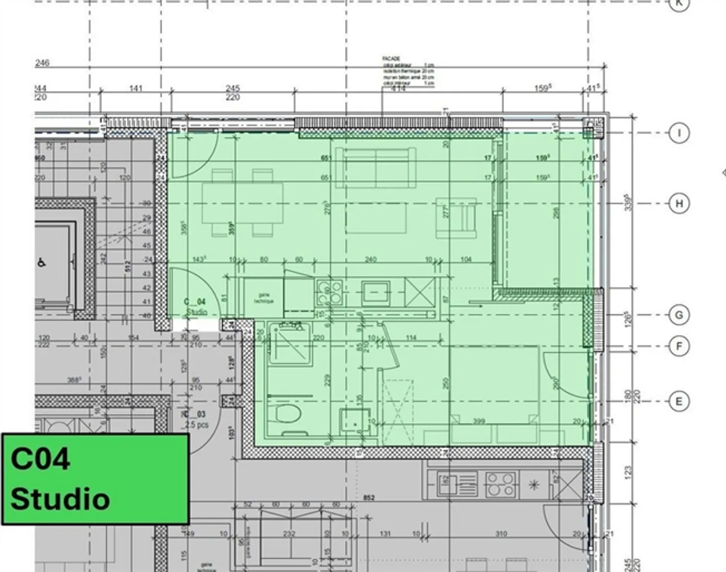 À louer - Nouveau studio avec terrasse orientée à l'est (C04) - Photo 3 sur 10